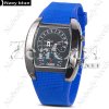 LED Digital Watch Wristwatch Auto Design blau