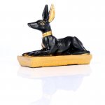 Schwarz & Gold Anubis Liegend