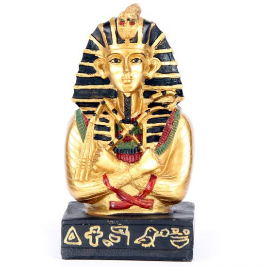Goldene Tutanchamun hält Stab & Flegel - zum Schließen ins Bild klicken