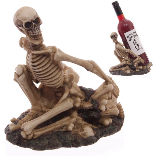 Skelett-Flaschenhalter - zum Schließen ins Bild klicken